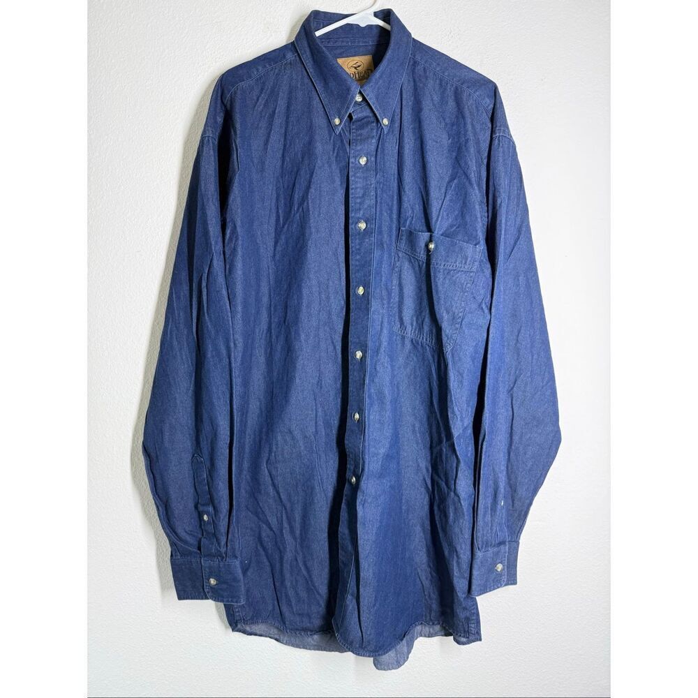 RedHead Women’s Denim Cotton Shirt Dress Long Sleeve Blue Size XL1